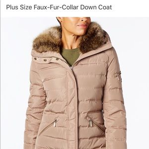 (EUC) Michael Kors Plus Size Down Coat in Truffle